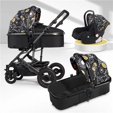 Roza kolica za bebe sa sedištem u kolicima